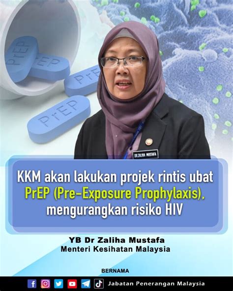 Kkm Akan Lakukan Projek Rintis Ubat Prep Pre Exposure Prophylaxis