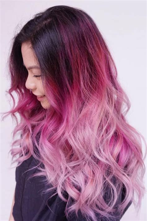 Pastel Purple And Pink Ombre Hair