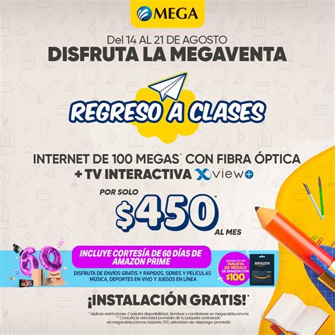 Promo De Regreso A Clases Megacable Servicio De Internet TV De Paga