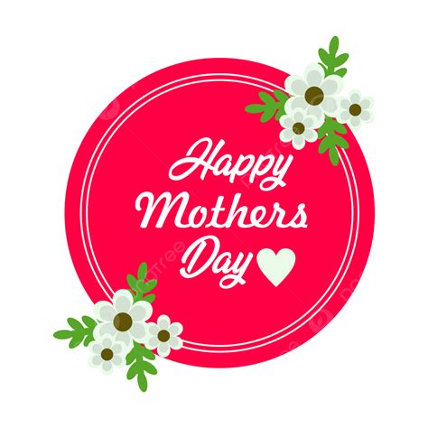 Happy Mother Day Vector Hd Png Images Happy Mothers Day Red Background