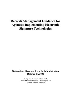 Fillable Online Records Management Guidance For Agencies Implementing