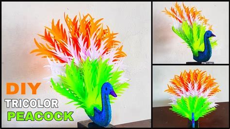republic day craft ideas diy tricolor peacock independence day