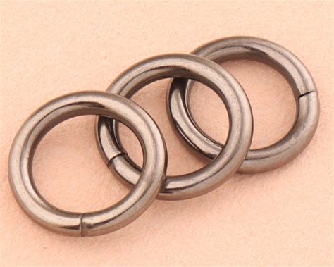 Mm Metal O Rings Welded Metal Loops Gunmetal Round Formed Etsy