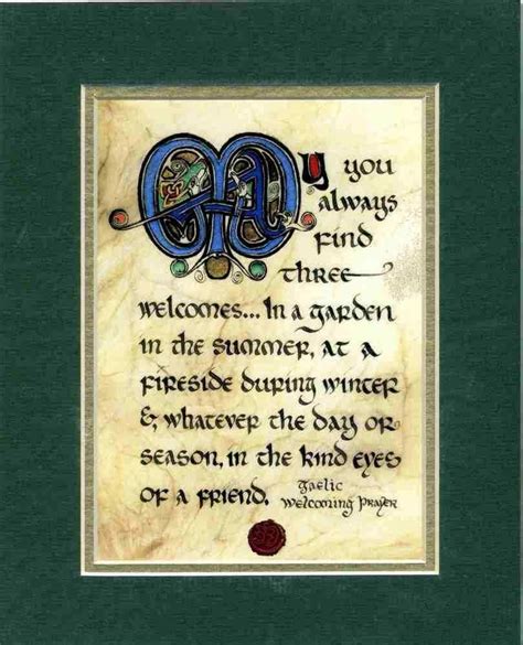 Celtic Card Company Matted Print Gaelic Welcoming Prayer