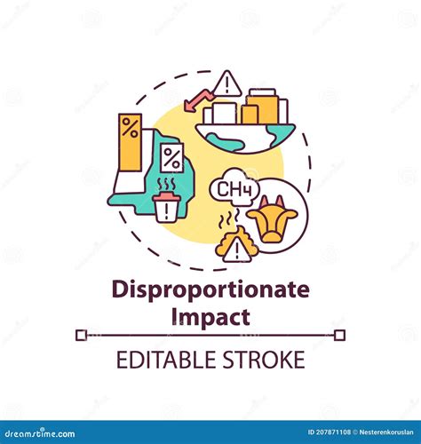 Disproportionate Impact Vector Infographic Template