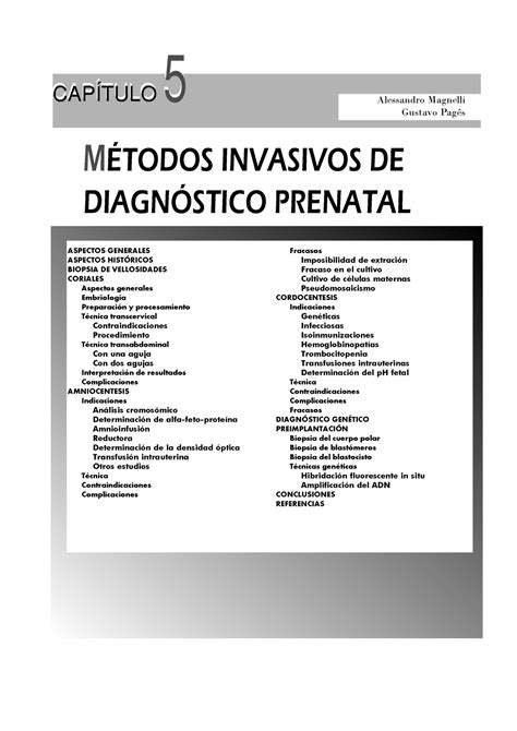 Om Obstetricia Moderna Ed Cap Tulo M Invasivos De Diagn