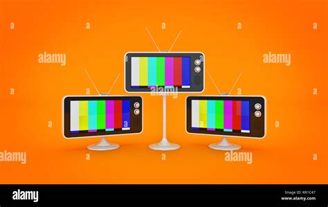 Retro TV with an antenna vintage. 3d rendering Stock Photo - Alamy