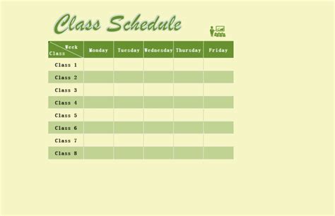 EXCEL of Colurful Class Schedule.xlsx | WPS Free Templates