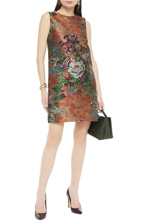 Dolce And Gabbana Metallic Brocade Mini Dress The Outnet