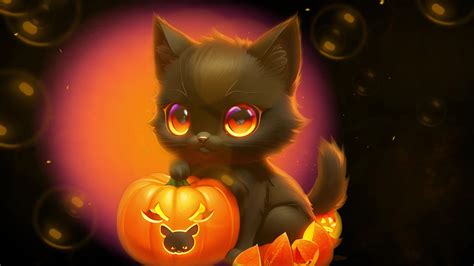 Cute Black Cat Halloween Animated Wallpaper by Favorisxp on DeviantArt