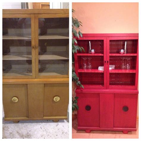 Upcycled Furniture Before And After Late 1950s China Cabinet