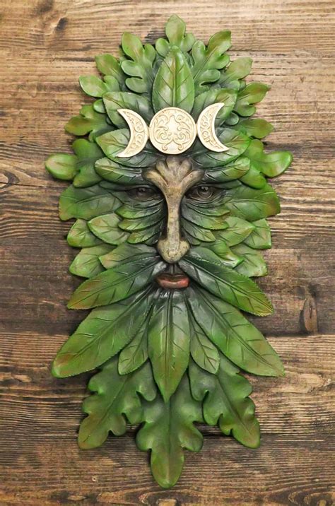 Ebros T Wicca Nature Spirit God Horned Celtic Greenman Tree Ent Triple Moon