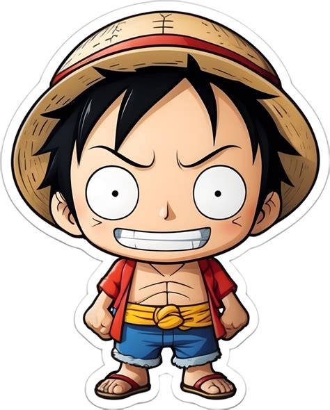 One Piece Sticker Ai Generative Luffy Png