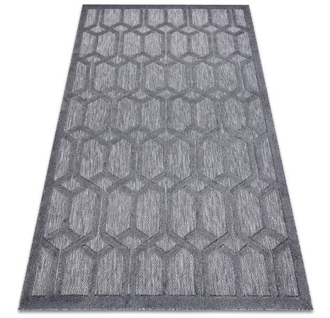 Alfombra Santo Sisal Hex Gono Antracita X Cm