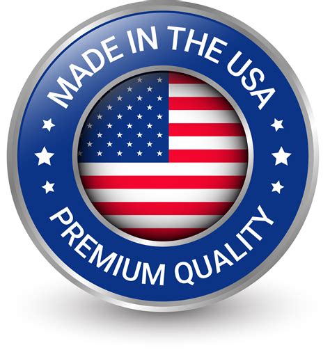 D Realistic Glossy Made In Usa Badge Made In The United States Made