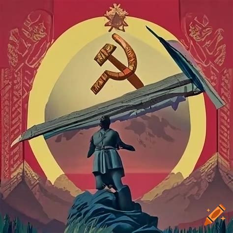 Soviet Union Propaganda Poster With American Theme On Craiyon