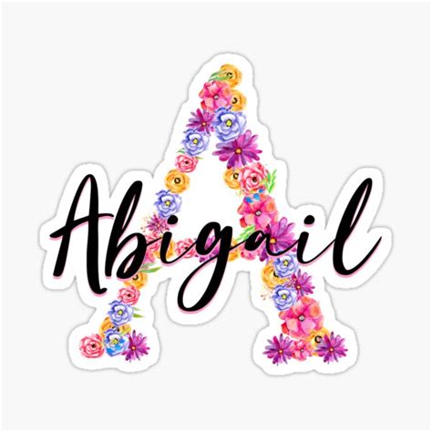 Abigail Name Meaning Of The Name Abigail Sticker For Sale By