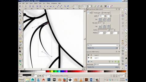 Inkscape Inking A Drawing Example YouTube