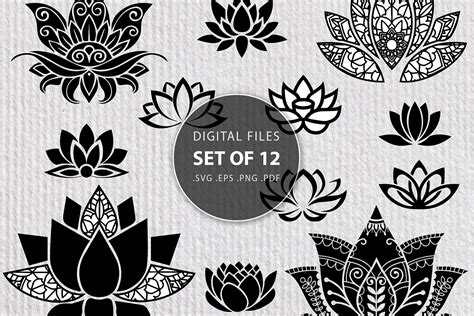 Lotus Mandala Svg Lotus Flower Svg Graphic By Dizlarka · Creative Fabrica