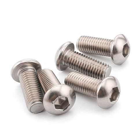 A2 Stainless Steel Hex Socket Button Head Bolts Screws Iso Din 7380 Ebay