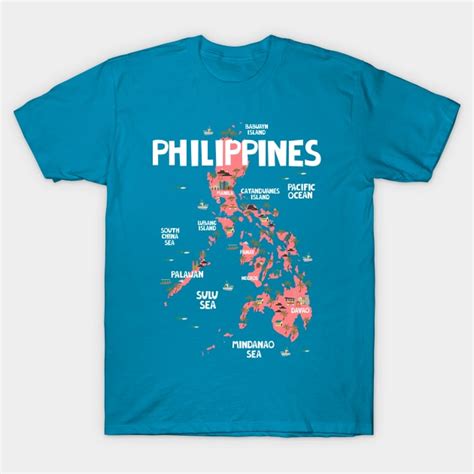 Philippines Illustrated Map Philippines T Shirt Teepublic