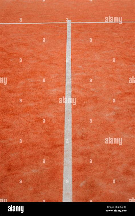 A minimalistic shot of a red tennis court markings Stock Photo - Alamy