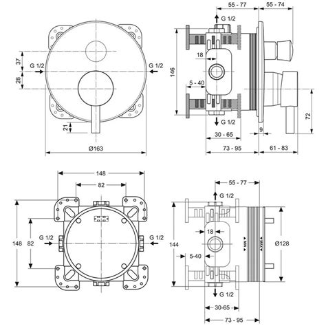 Sistem Dus Incastrat Fara Termostat Ideal Standard Ceraline Negru Mat