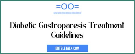 Diabetic Gastroparesis Treatment Guidelines