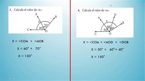 GEOMETRÍA ADICIÓN Y SUSTRACCIÓN DE ÁNGULOS YouTube