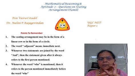 Mathematical Reasoning And Aptitude Seating Arrangement Questions