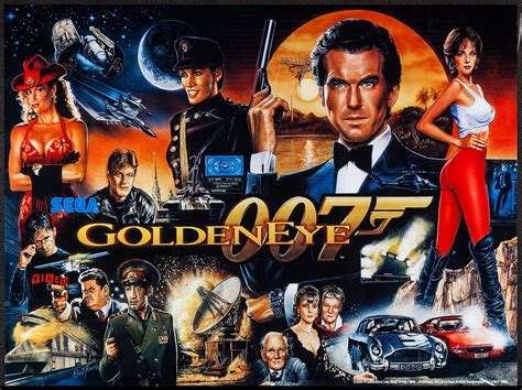 Illustrated 007 The Art Of James Bond Goldeneye Pinball Artwork