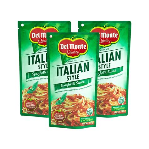 Del Monte Italian Style Spaghetti Sauce 250g Pack Of 3 Lazada PH