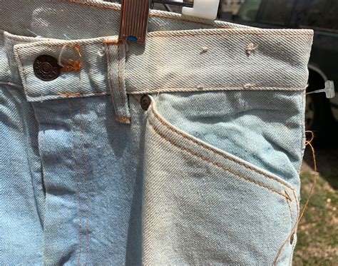 Male Faded Light Blue 70s Vintage Boot Cut Denim Jeans