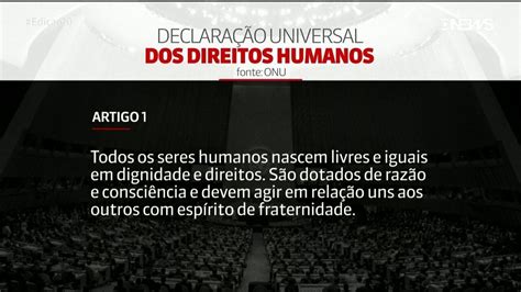 Declaração Universal Dos Direitos Humanos Completa 70 Anos Globonews