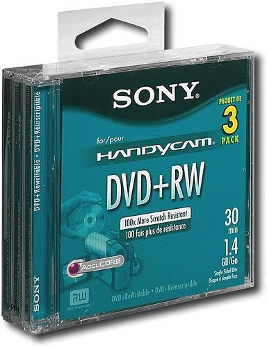 Questions and Answers: Sony DVD Rewritable Media DVD RW 1.40 GB 3 Pack 3DPW30R2H - Best Buy