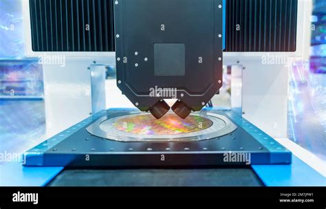 Silicone Wafer Under The Microscope Integrated Circuits To Manufacture