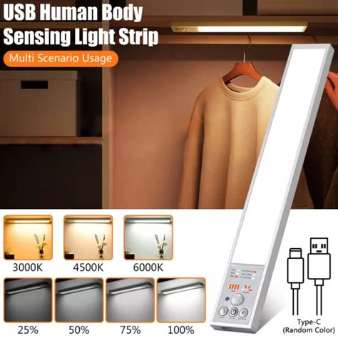 UNDER CABINET LED Light PIR Motion Sensor Closet Night Lamp USB