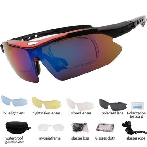 2023 New Fashion Polarized Cycling Sunglasses Bicycle Goggles Eyewear Sport Glasses 5 Lens UV400 ...