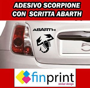 Adesivo Adesivi Scorpion Scorpione Tipo Abarth Per Auto Fiat Grande