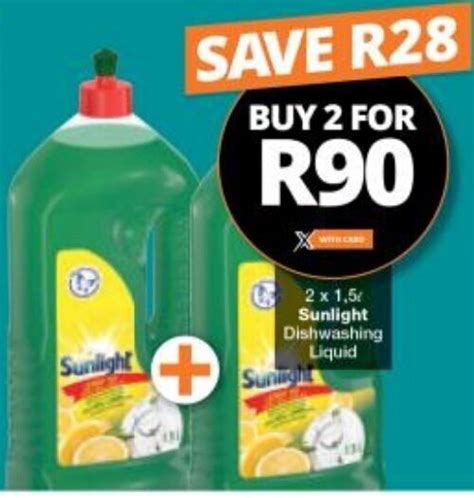 Sunlight Dishwashing Liquid 2 X 1 5L Offer At Checkers