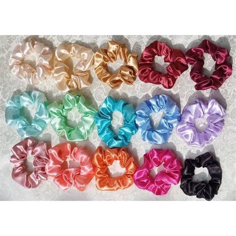 Kit Xuxinha De Cetim Para Cabelo Anti Frizz Prendedor Scrunchie