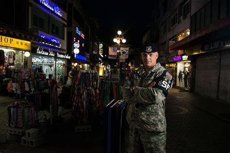 Town Patrol Member Leaves Footprint Upon Departure Osan Air Base