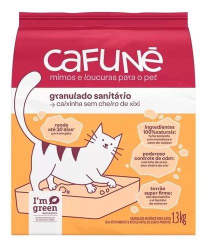 Arena sanitaria granulada para gatos Cafuné unidad de 1 3 kg