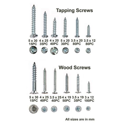 10 Wood Screw Sizes