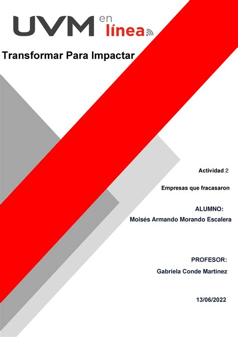 Act4 MAME Transformar Para Impactar Actividad Numero 4 Empresas Que