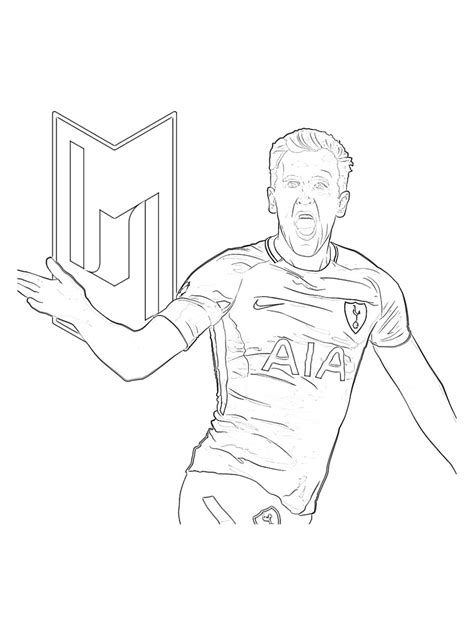 Harry Kane Coloring Page