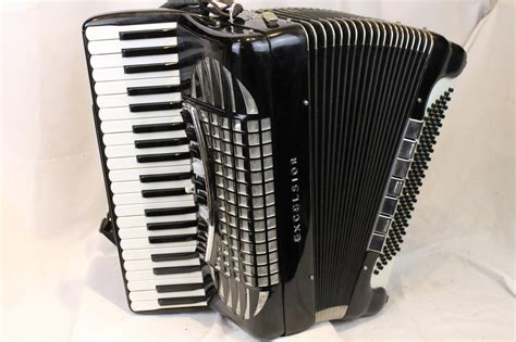 3704 Black Excelsior Symphony Piano Accordion LMMH 41 120