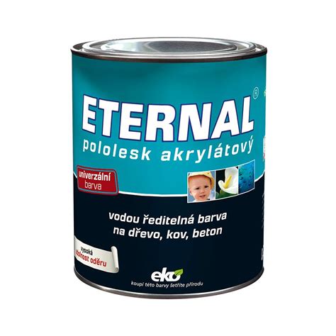 Eternal pololesk akrylátový univerzální barva na dřevo kov beton Ral