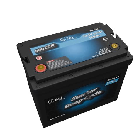 Group 24 Size Lightweight Automotive Starting LiFePo4 Battery 12 8V