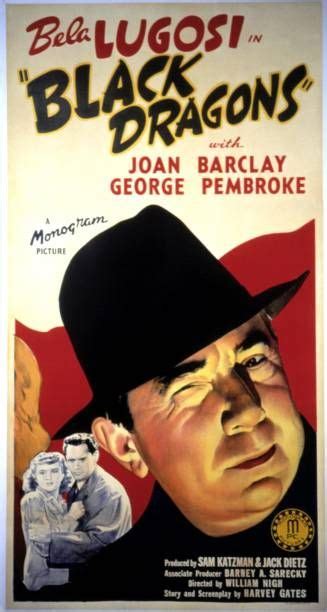 Black Dragons Poster Joan Barclay Clayton Moore Bela Lugosi 1942